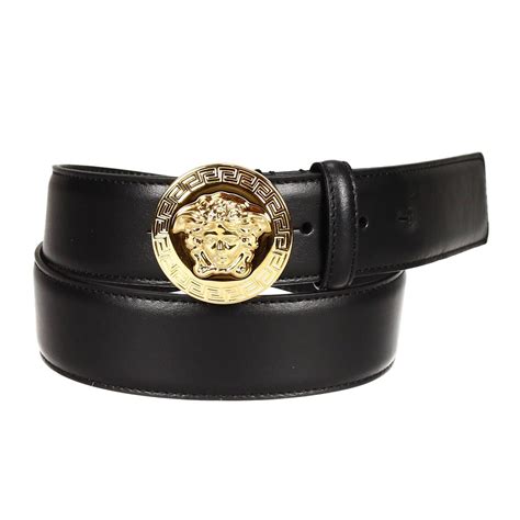 versace black leather belt|black versace belt buckle.